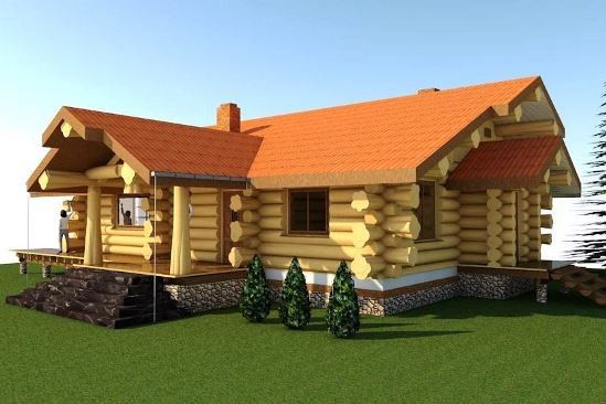 sketch log home design by Teremki Russia